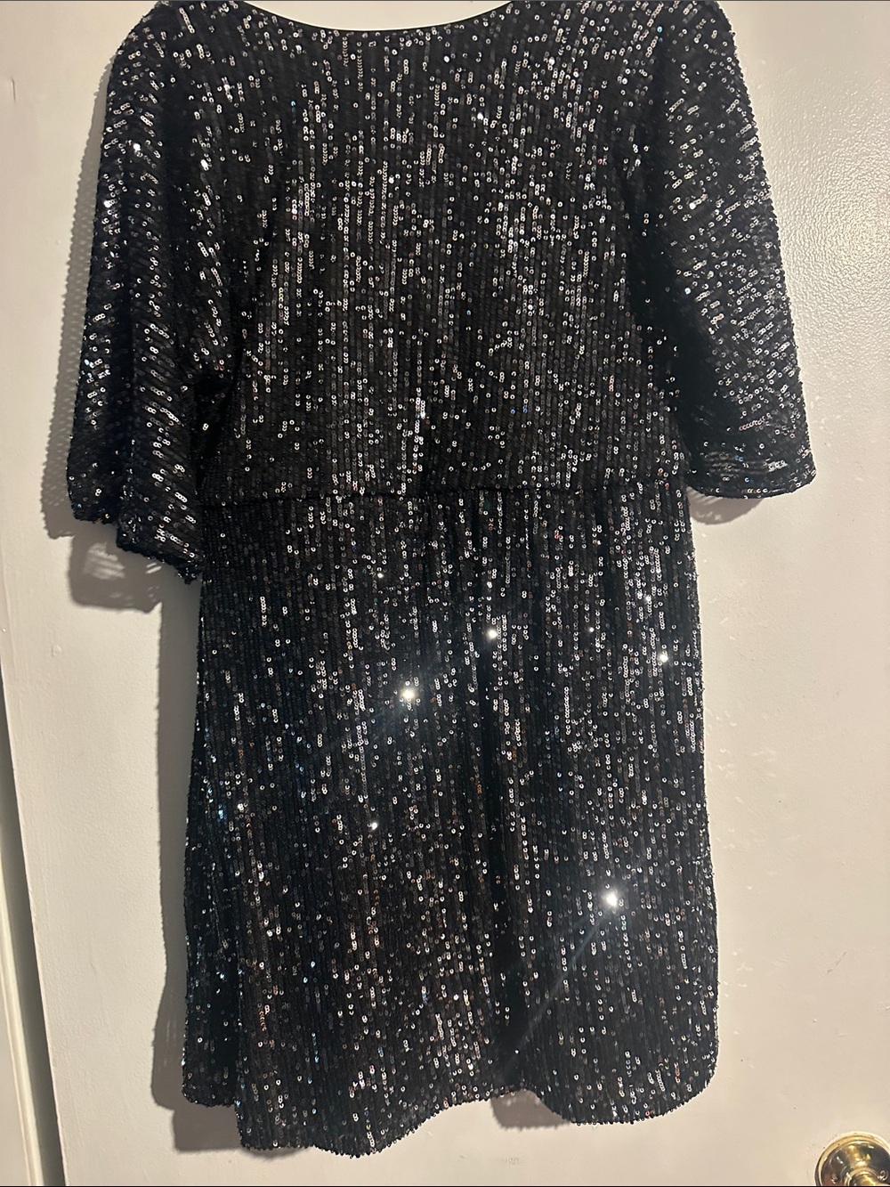 Cato Black Sequin Party Dress